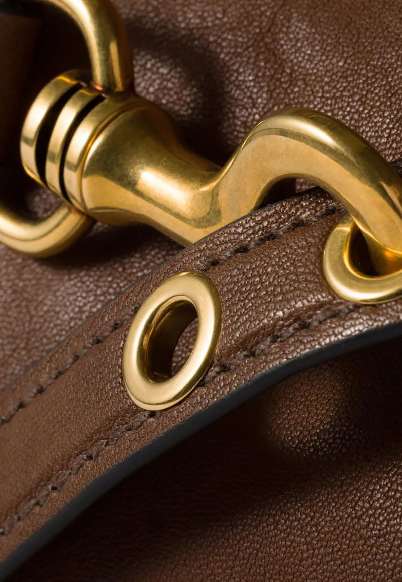 Miu Miu Aventure Leather Shoulder Bag Brown 5BC182VOOO2BBL_F0316