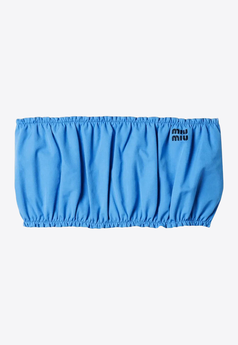 Miu Miu Poplin Tube Top Blue TP9163SOOO1BMS_F0237