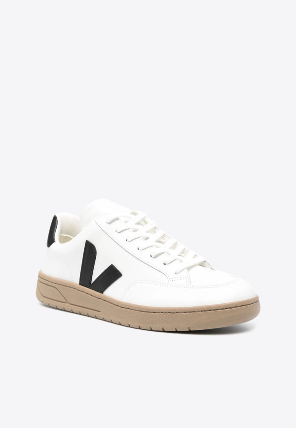 Veja V-12 Leather Sneakers White XD0203640A_EXTRA-WHITE_BLACK_DUNE