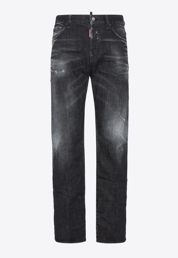 Dsquared2 Distressed Straight-Leg Jeans Black S74LB1725S30357_900