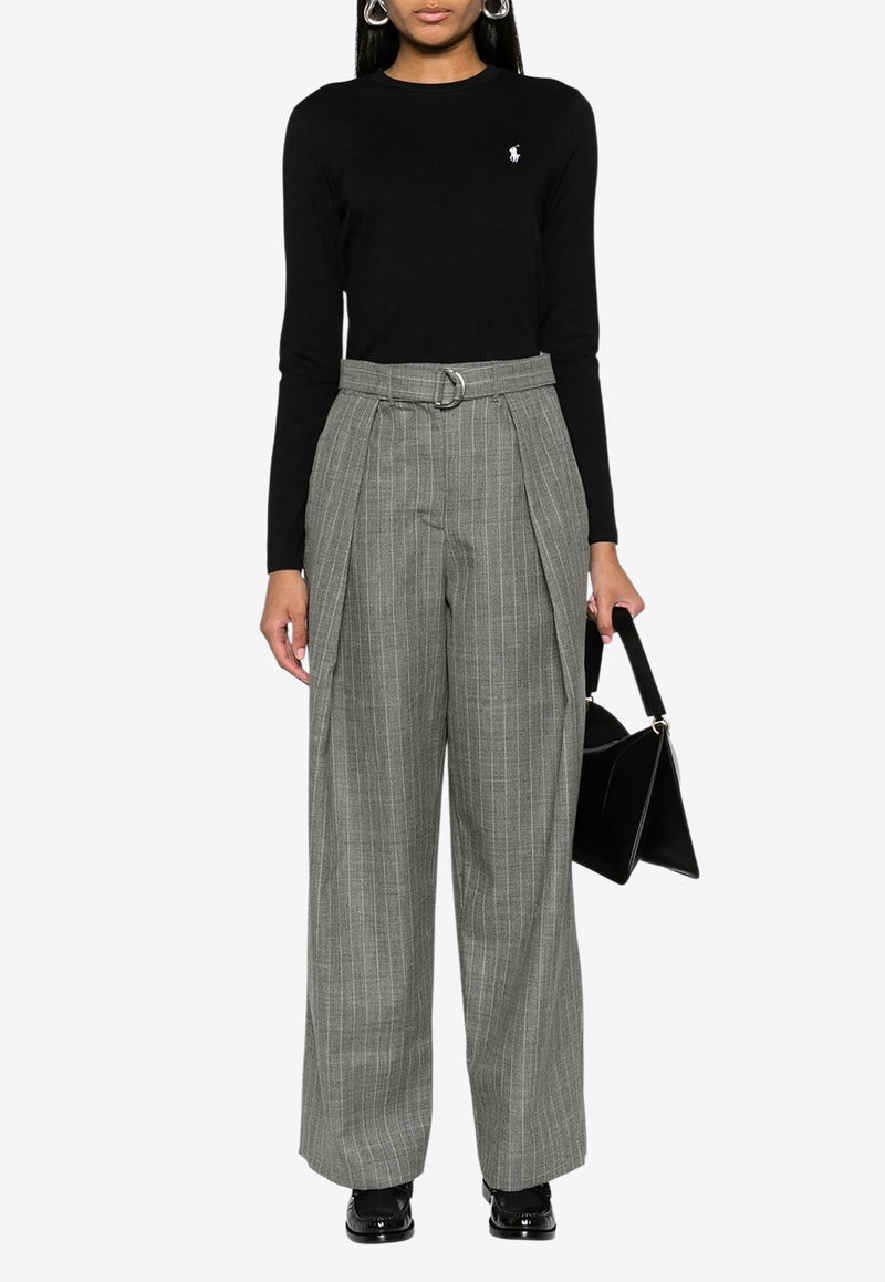 Ralph Lauren Long-Sleeved Logo T-shirt Black 211898699003_001