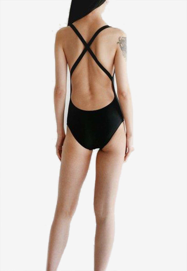 Lido Uno Criss-Cross One-Piece Swimsuit Black UNO_BLACK