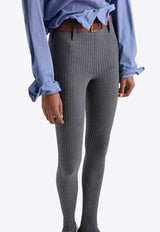 Prada High-Waist Knit Tights Gray 66575SOOO16SU_F0480