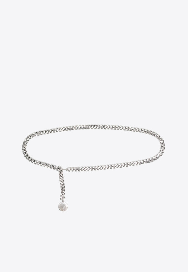 Stella McCartney Falabella Logo Engraved Chain Belt Silver 7V0099WP0431_8101