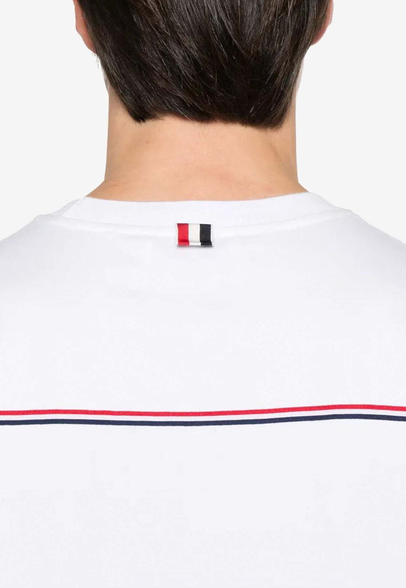 Thom Browne Signature Loopback Oversized T-shirt White MJS288A00042_100