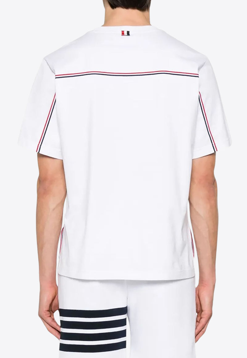 Thom Browne Signature Loopback Oversized T-shirt White MJS288A00042_100