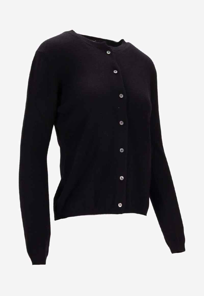 La Rose Essential Cashmere Cardigan Black GDC22801_2000