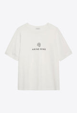 Anine Bing Jaylin Monogram T-shirt White A0810280_IVY1