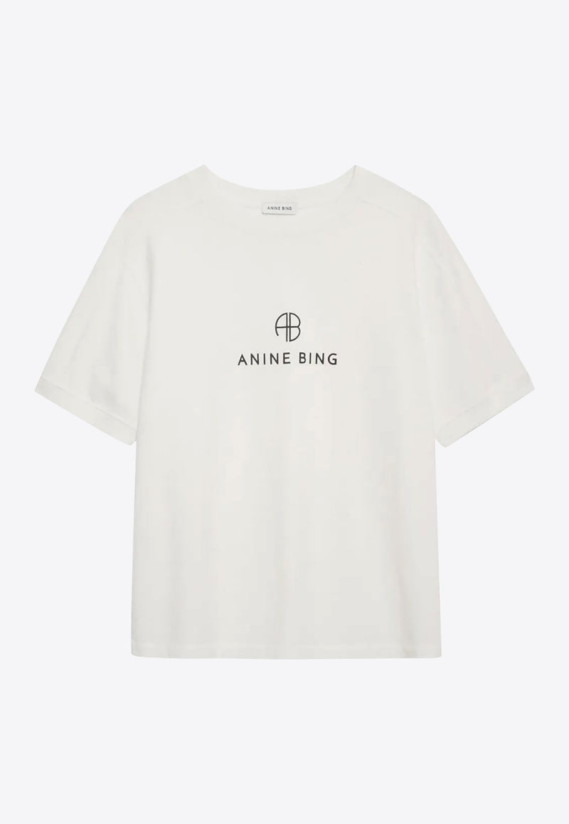 Anine Bing Jaylin Monogram T-shirt White A0810280_IVY1