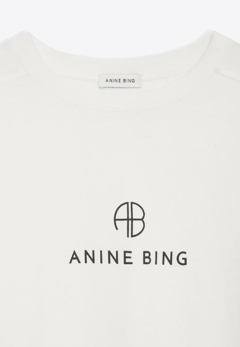 Anine Bing Jaylin Monogram T-shirt White A0810280_IVY1