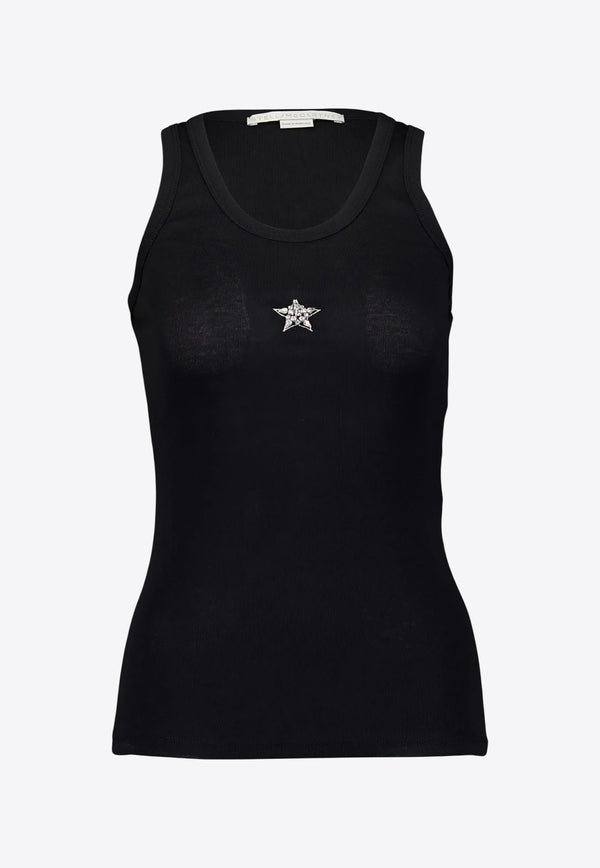 Stella McCartney Crystal Mini Star Tank Top Black 6J02913SPZ11_1000