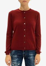 La Rose Essential Cashmere Cardigan Burgundy GDC22801C_21527