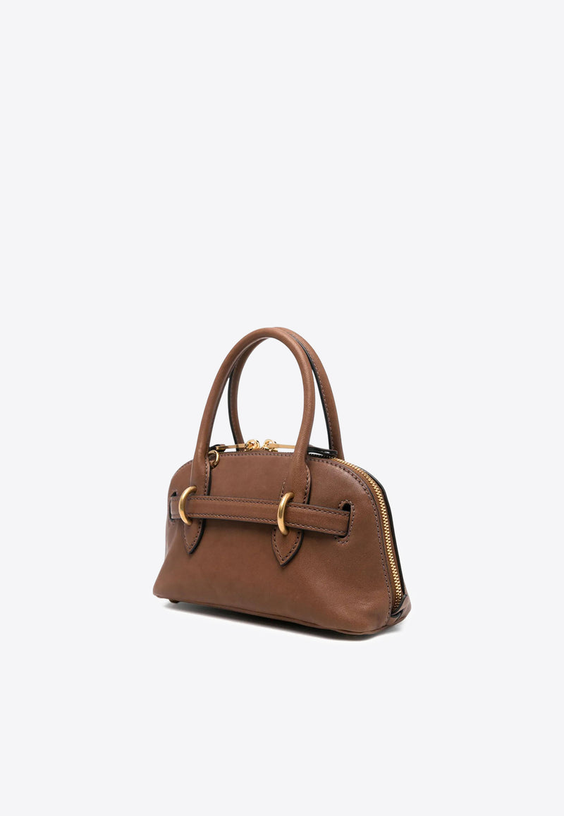 Miu Miu Aventure Nappa Leather Top Handle Bag Brown 5BP090VOOO2BBL_F0316