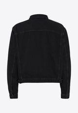 Dsquared2 Embossed-Logo Denim Jacket Black S74AM1604D30015_900