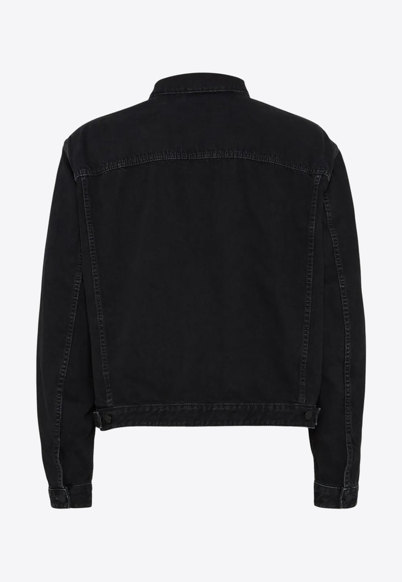 Dsquared2 Embossed-Logo Denim Jacket Black S74AM1604D30015_900