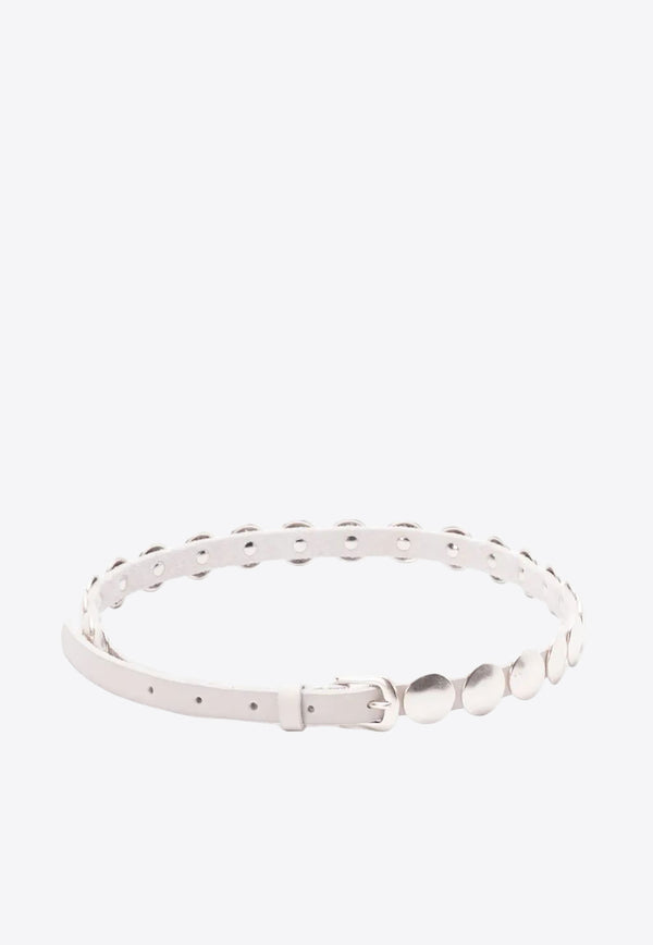 Golden Goose DB Trinidad Studded Leather Belt White GWA00408A000137_10118