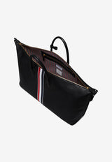 Thom Browne Signature Stripes Soft Leather Duffle Bag Black UAG217A00198_001