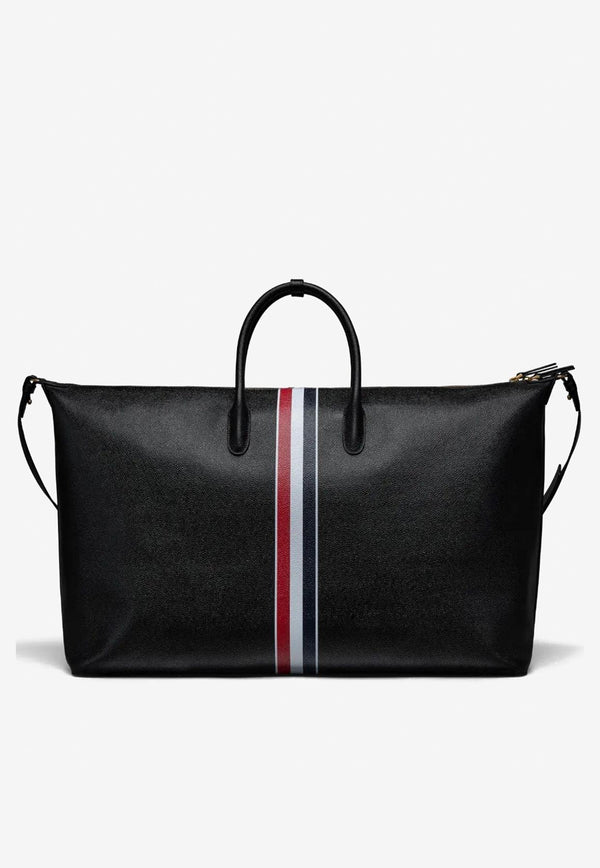 Thom Browne Signature Stripes Soft Leather Duffle Bag Black UAG217A00198_001