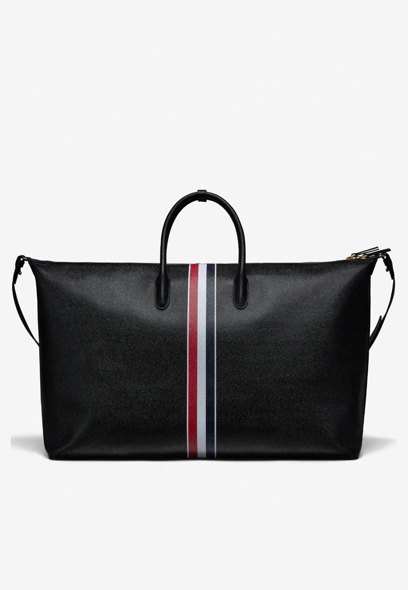 Thom Browne Signature Stripes Soft Leather Duffle Bag Black UAG217A00198_001
