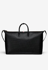 Thom Browne Signature Stripes Soft Leather Duffle Bag Black UAG217A00198_001