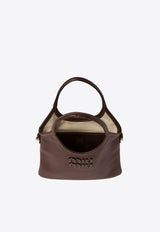 Miu Miu Ivy Leather Tote Bag Brown 5BA281VOLN2CRW_F0NBL