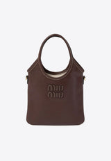 Miu Miu Ivy Leather Tote Bag Brown 5BA281VOLN2CRW_F0NBL