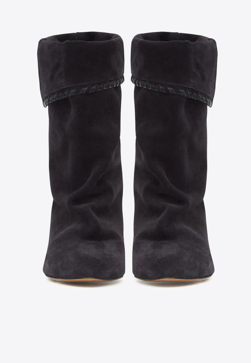 Isabel Marant Dalby 55 Mid-Calf Suede Boots  Black BO0188FBC1A20S_02FK