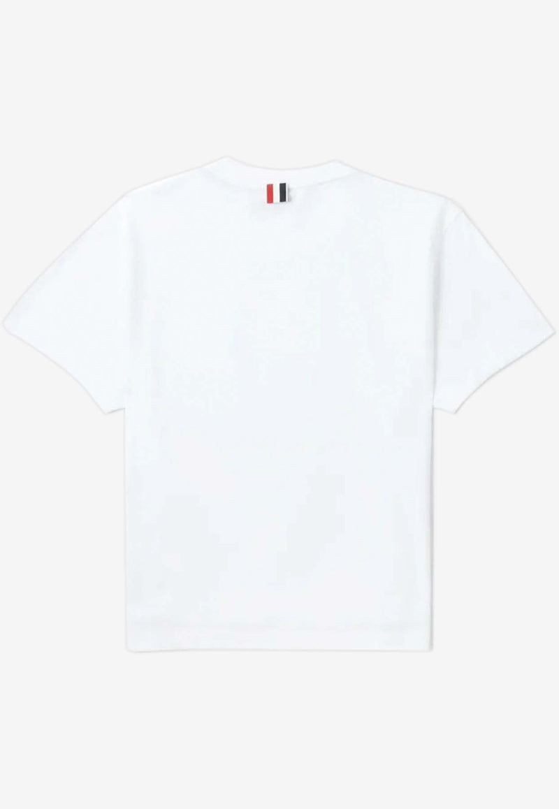 Thom Browne Name Tag Patch T-shirt White FJS123A00042_100