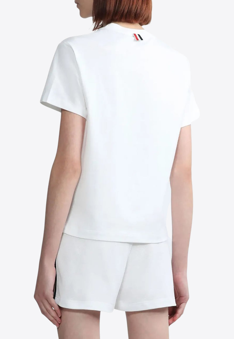 Thom Browne Name Tag Patch T-shirt White FJS123A00042_100