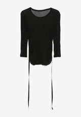 Ann Demeulemeester Trina Drawstrings T-shirt Black B0012885FA434_099