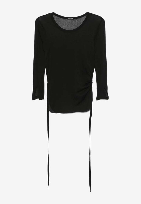 Ann Demeulemeester Trina Drawstrings T-shirt Black B0012885FA434_099