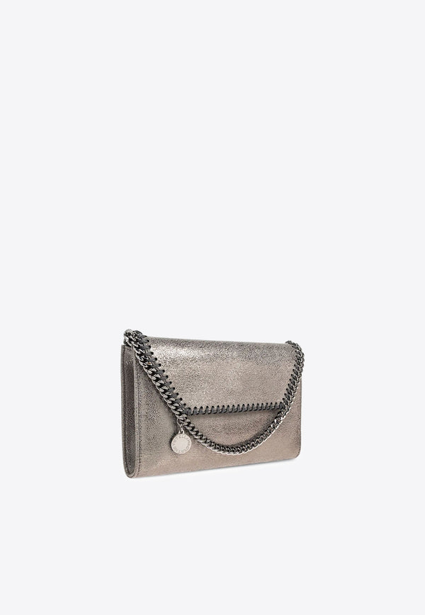 Stella McCartney Mini Falabella Metallic Shoulder Bag  Gray 581238WP0609_1113