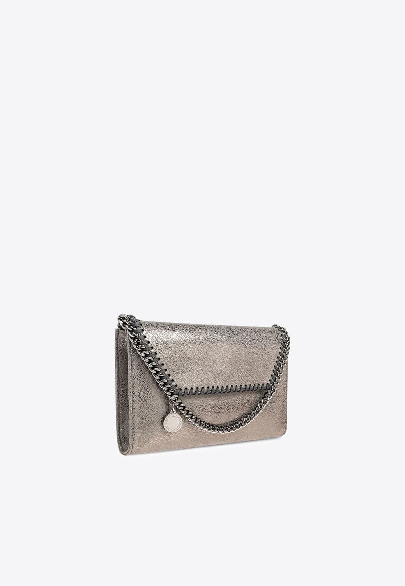 Stella McCartney Mini Falabella Metallic Shoulder Bag  Gray 581238WP0609_1113