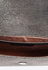 Stella McCartney Mini Falabella Metallic Shoulder Bag  Gray 581238WP0609_1113