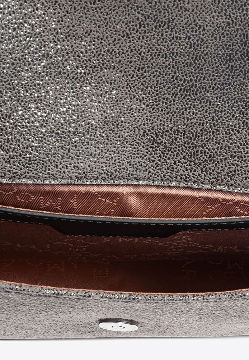 Stella McCartney Mini Falabella Metallic Shoulder Bag  Gray 581238WP0609_1113