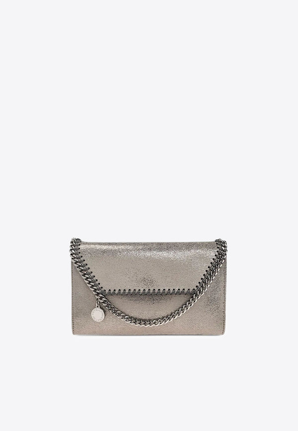 Stella McCartney Mini Falabella Metallic Shoulder Bag  Gray 581238WP0609_1113