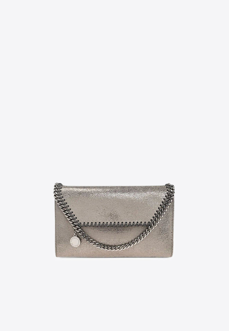 Stella McCartney Mini Falabella Metallic Shoulder Bag  Gray 581238WP0609_1113