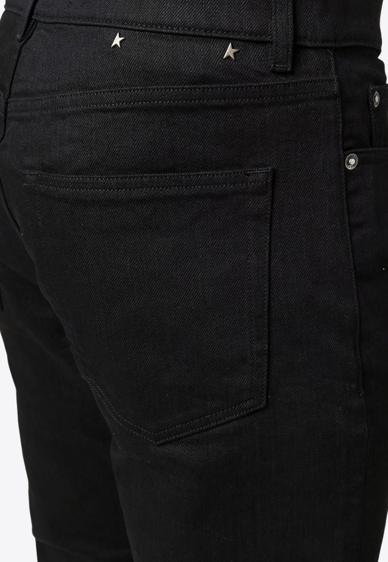 Golden Goose DB Slim-Leg Washed-Out Jeans Black GMP00290P000622_90100