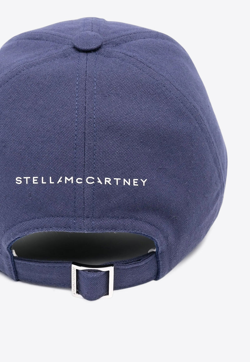 Stella McCartney Slogan Print Baseball Cap Blue 7V0054WP0572_4068