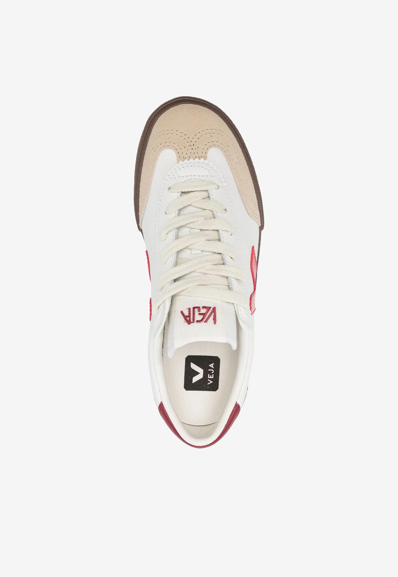 Veja Volley Paneled Leather Sneakers White VO2003533A_WHITE_PEKIN_BARK