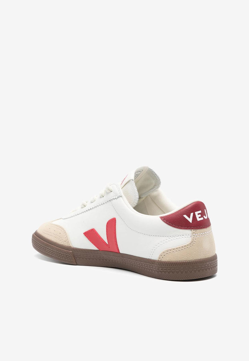 Veja Volley Paneled Leather Sneakers White VO2003533A_WHITE_PEKIN_BARK