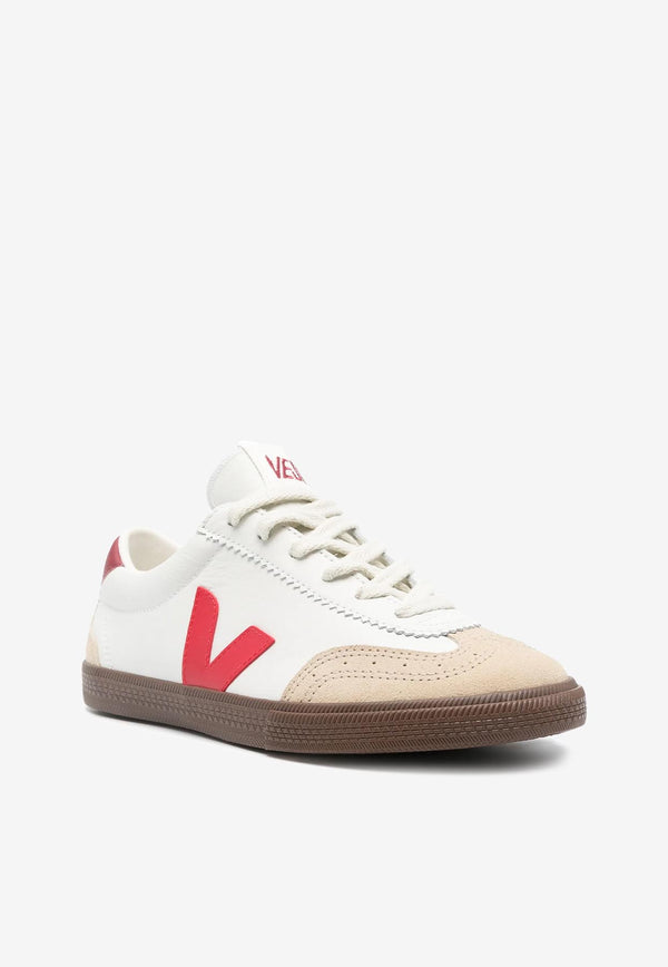 Veja Volley Paneled Leather Sneakers White VO2003533A_WHITE_PEKIN_BARK
