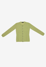 La Rose Essential Cashmere Cardigan Green GDC22801C_21948