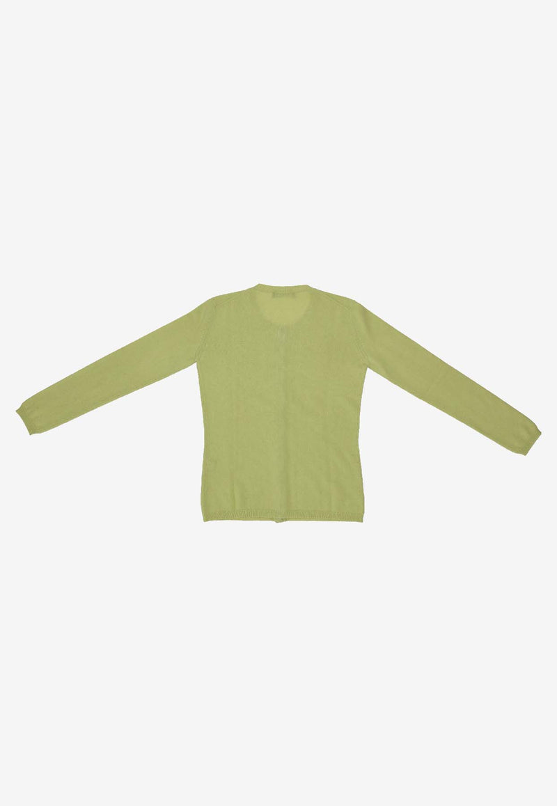 La Rose Essential Cashmere Cardigan Green GDC22801C_21948
