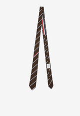 Thom Browne Shadow Stripe Pique Weave Tie Brown MNL001AF0990_210