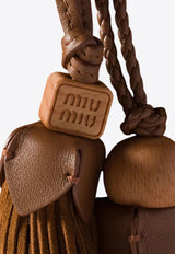 Miu Miu Suede Tassel Shoulder Bag Cognac 5BA295VOLO2CSS_F0316