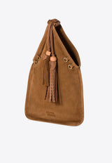Miu Miu Suede Tassel Shoulder Bag Cognac 5BA295VOLO2CSS_F0316