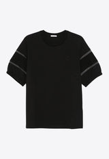 Moncler Logo Patch Crewneck T-shirt Black K10938C0003289ADC_999