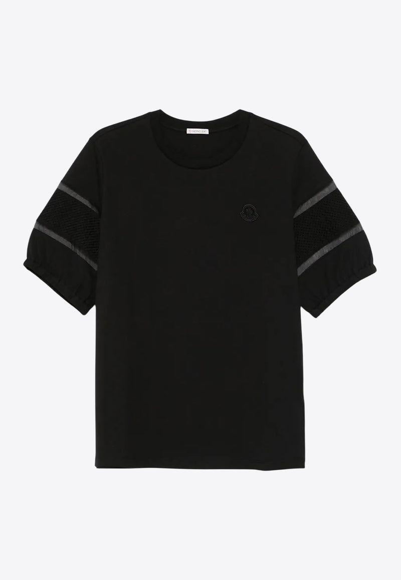 Moncler Logo Patch Crewneck T-shirt Black K10938C0003289ADC_999