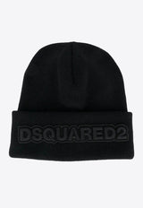 Dsquared2 Logo Knit Beanie Black KNM000115040001_M084